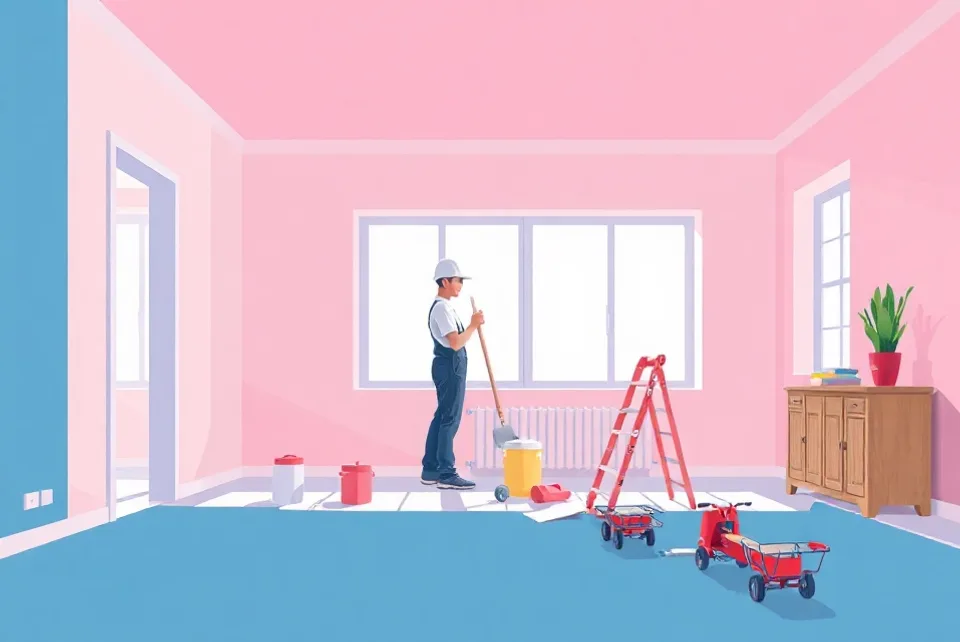 Intérieur rénové après travaux de peinture à Ambarès-et-Lagrave