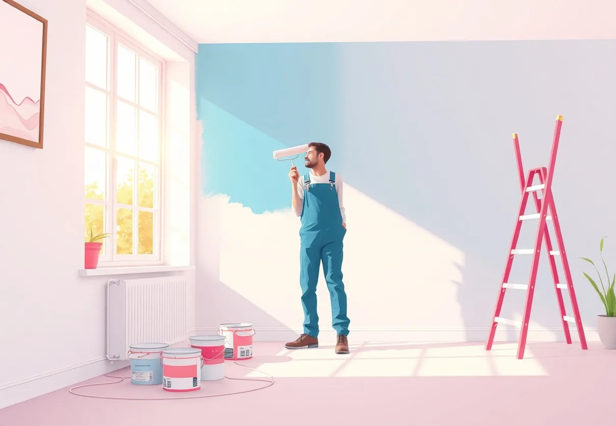 Peintre Ambarès-et-Lagrave 33440 en intervention sur un chantier